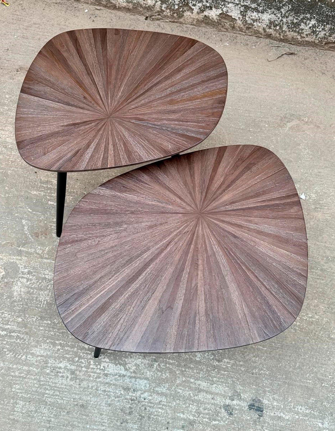 RECYCLED: Set of 2 Tables Made from Recycled Teak