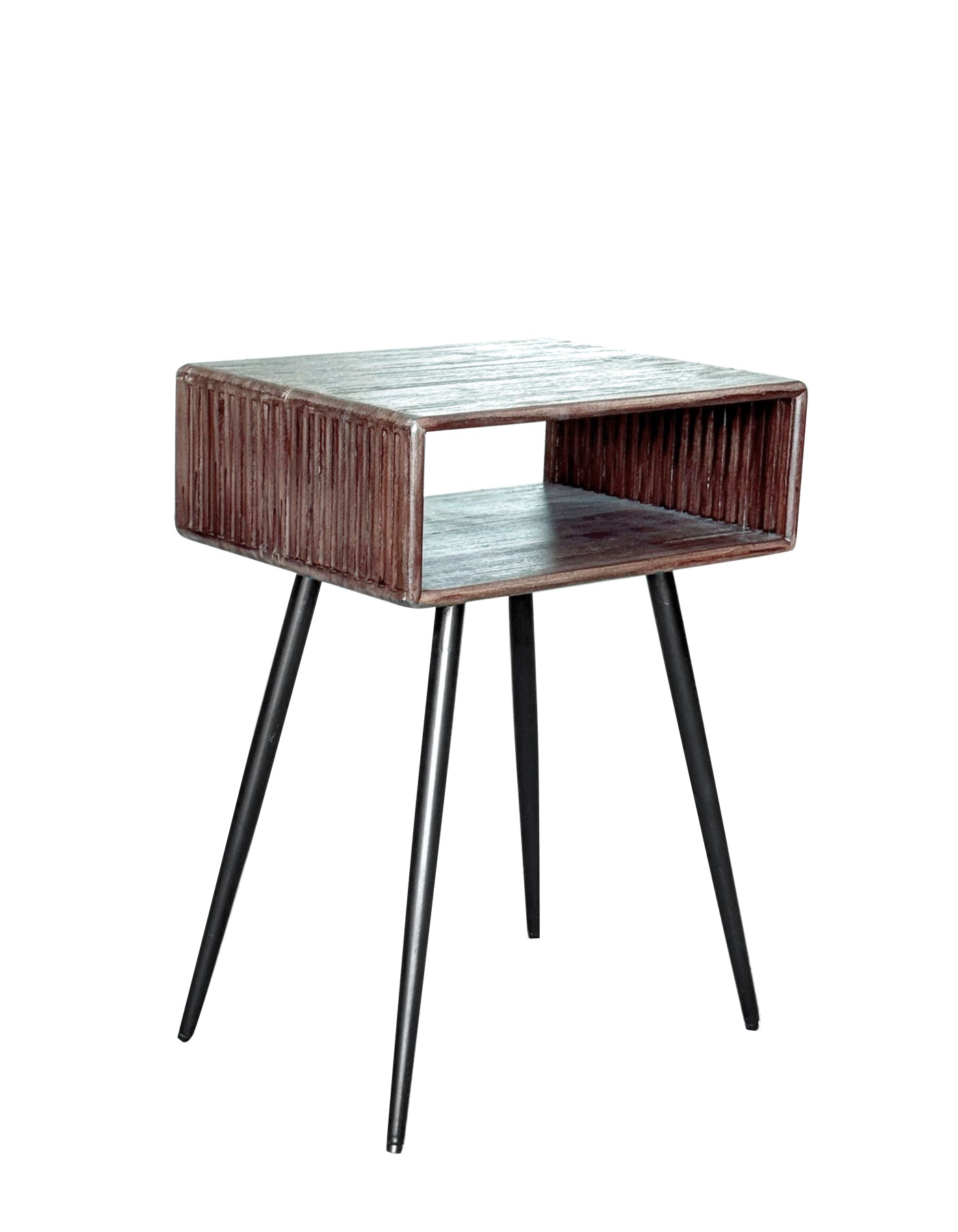RECYCLED: SIDE- EL. SENGEBORD I GENANVENDT TEAKTRÆ