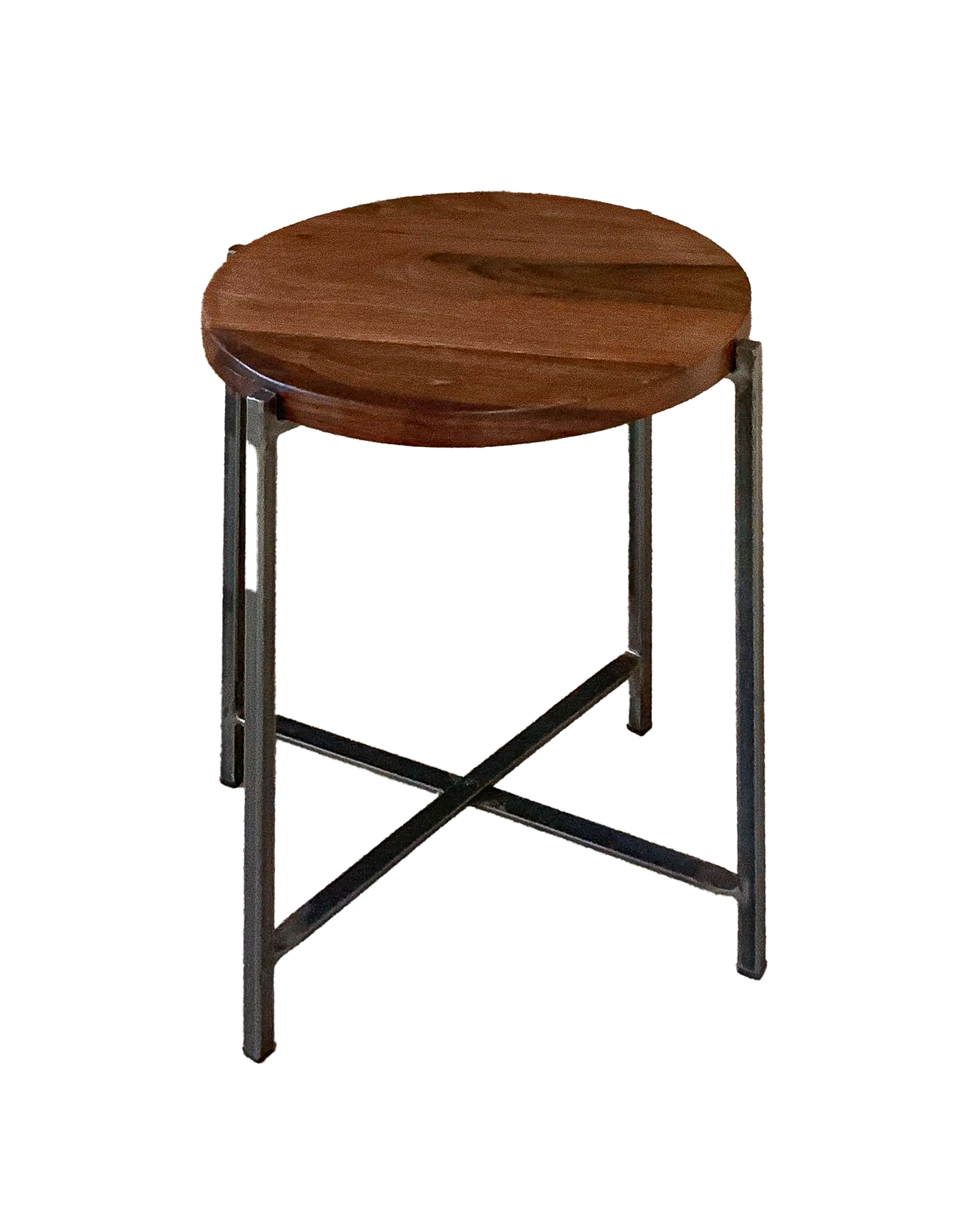 ROUND WOODEN SIDE TABLE