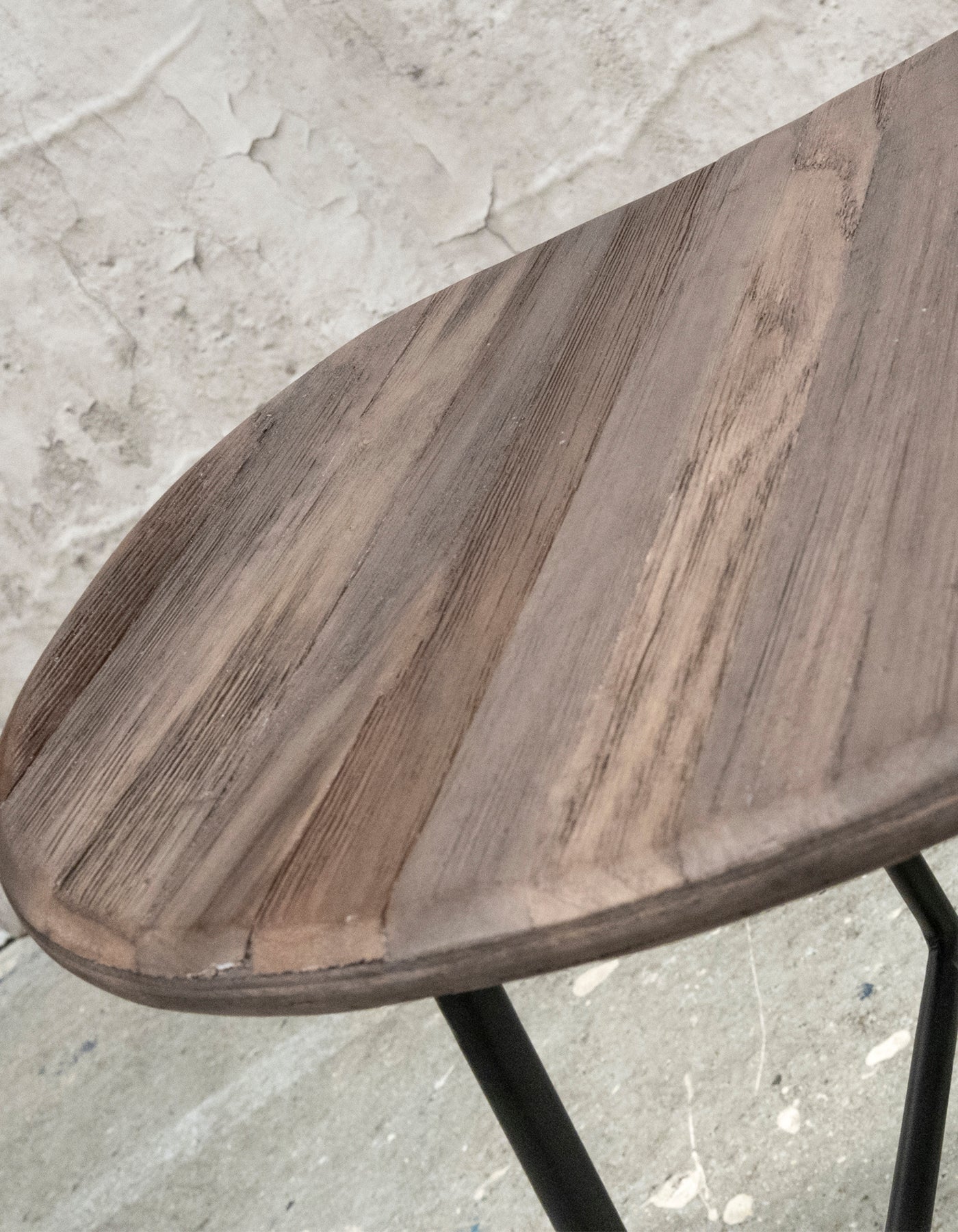 RECYCLED: Stool in Recycled Teak Wood