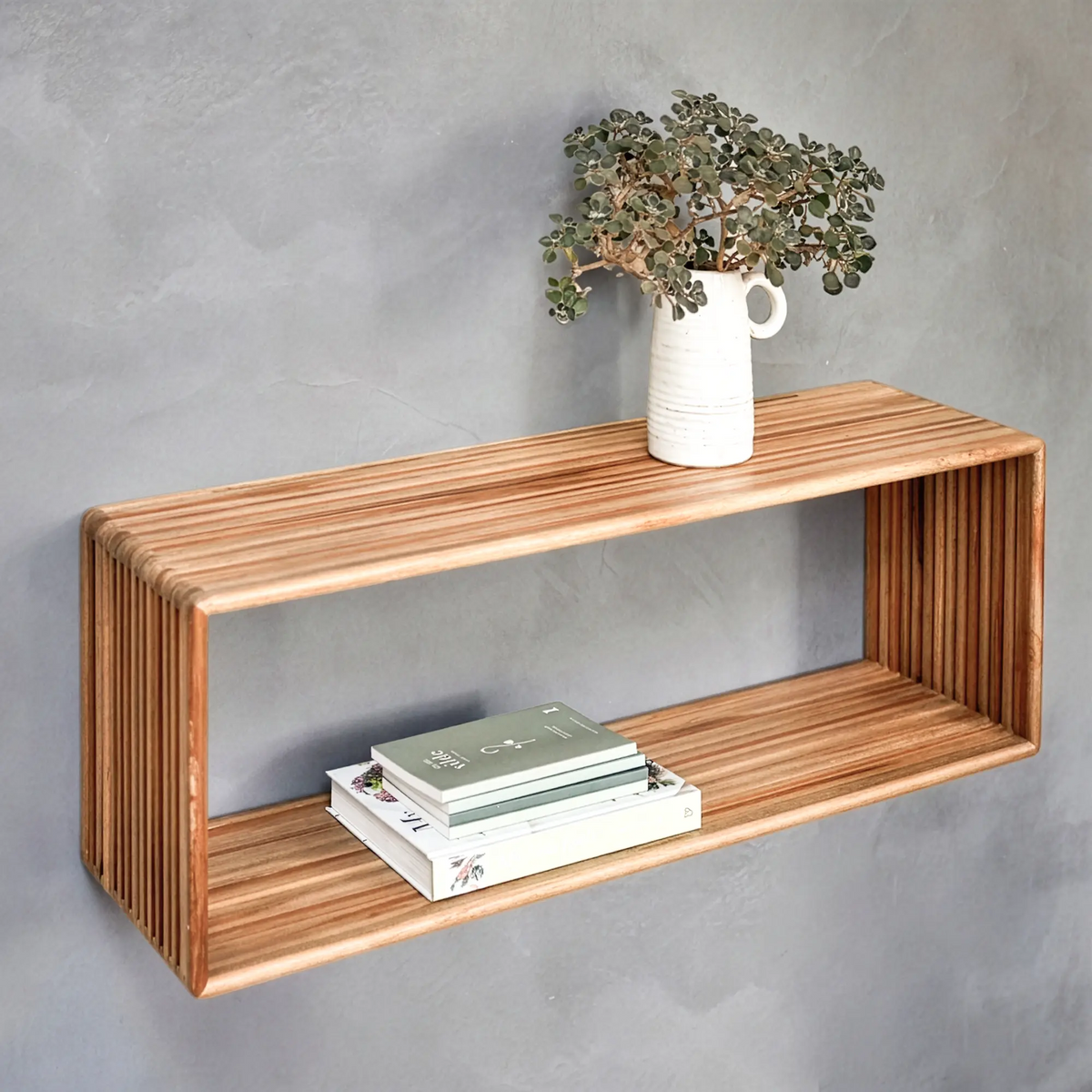 RECYCLED: Elegant Shelf in Recycled Teak Wood