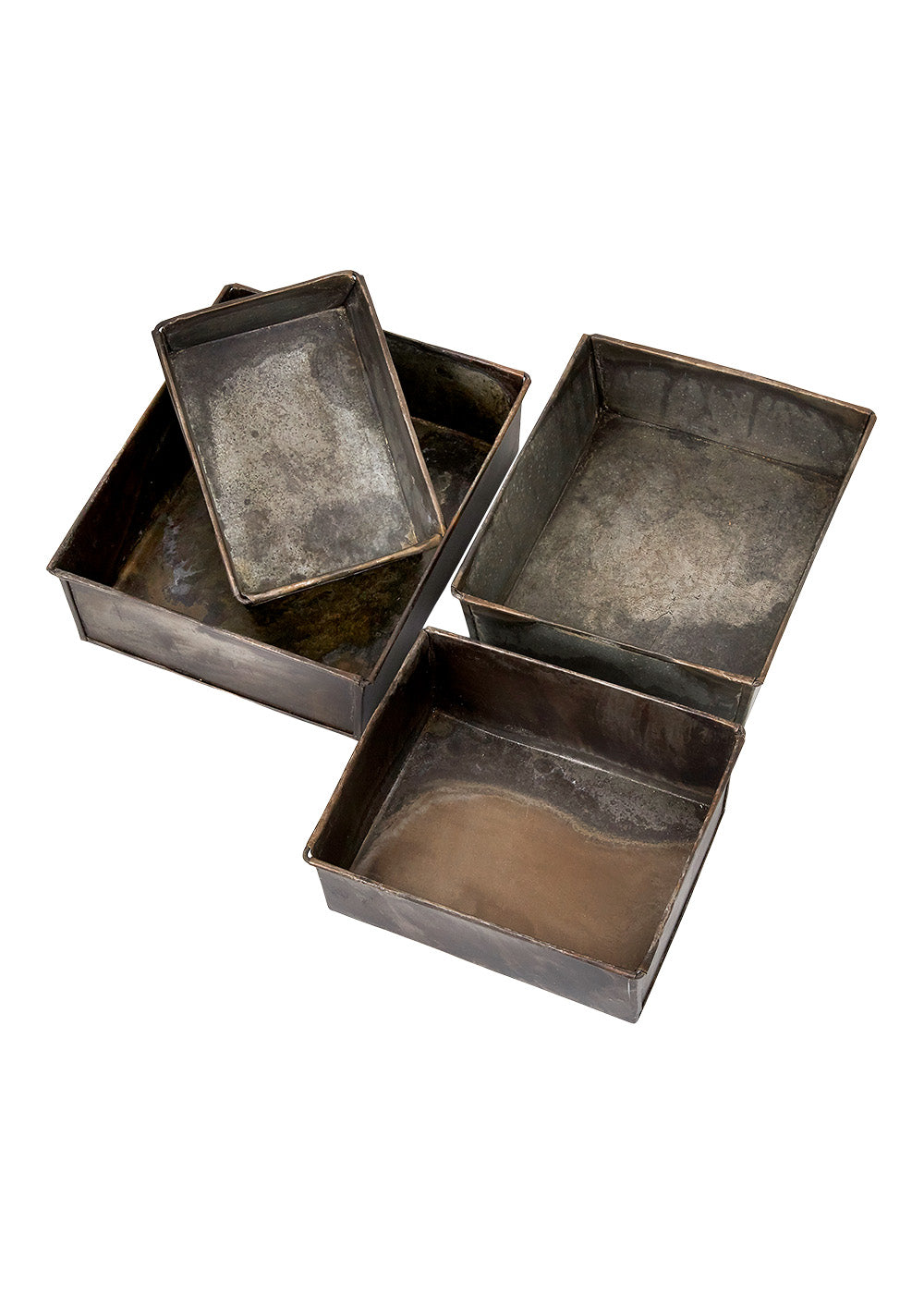 ORIGINAL IRON TRAYS - SET OF 4.