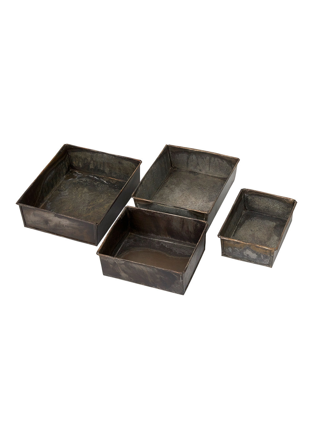RECYCLED: Iron Trays - Set of 4 Pcs.