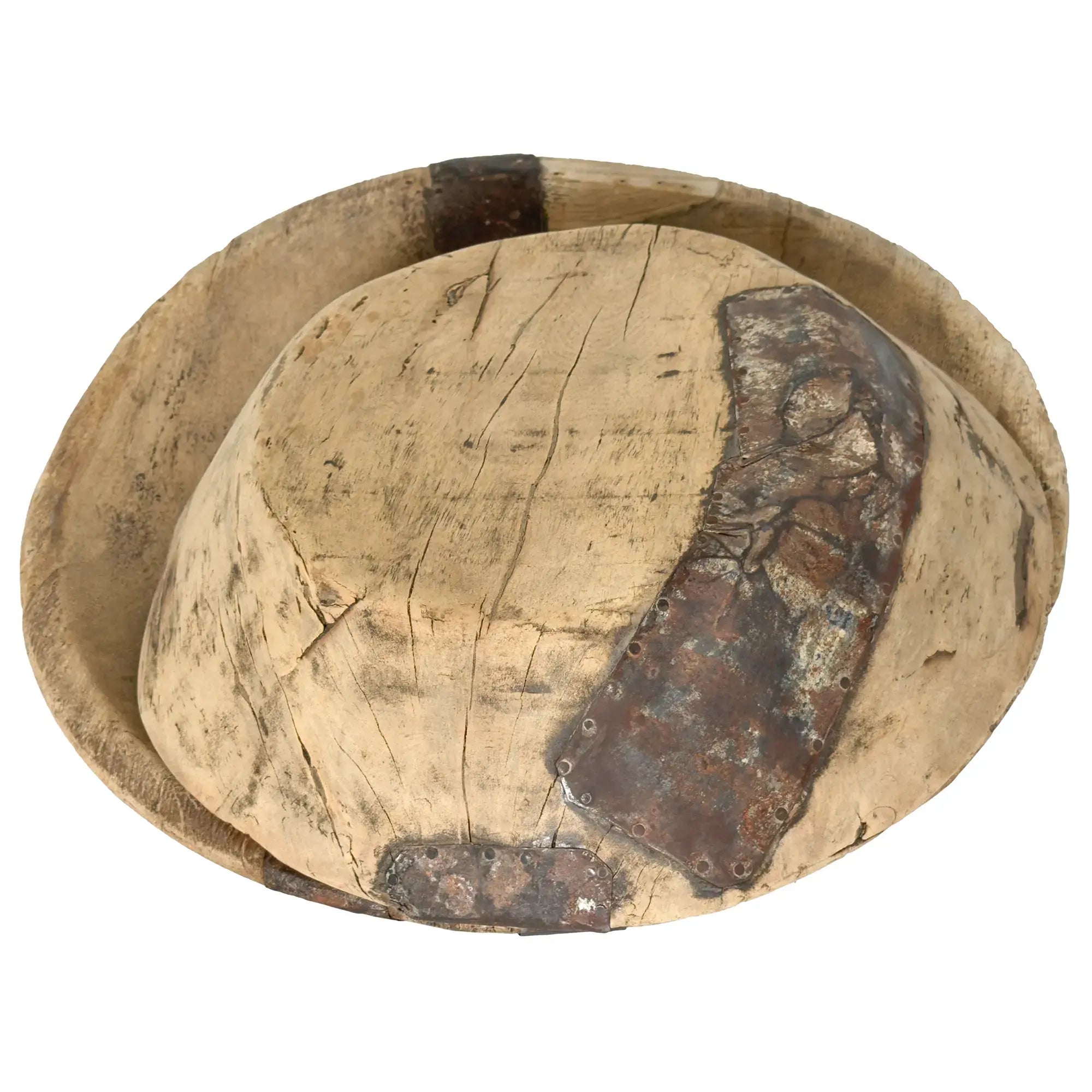 Original hand-carved wooden bowl – unique vintage bowl with patina