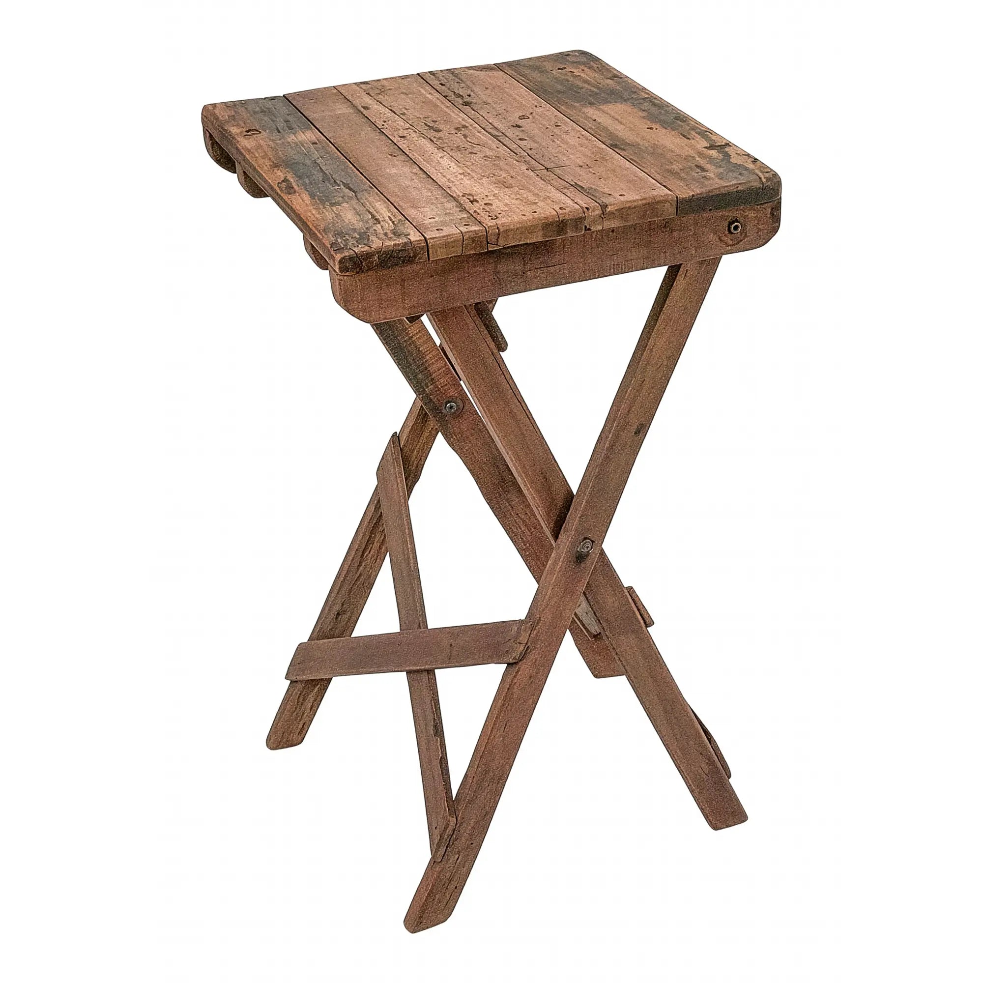 Originalt Klapbord i Træ | Unikt Vintagebord med Patina