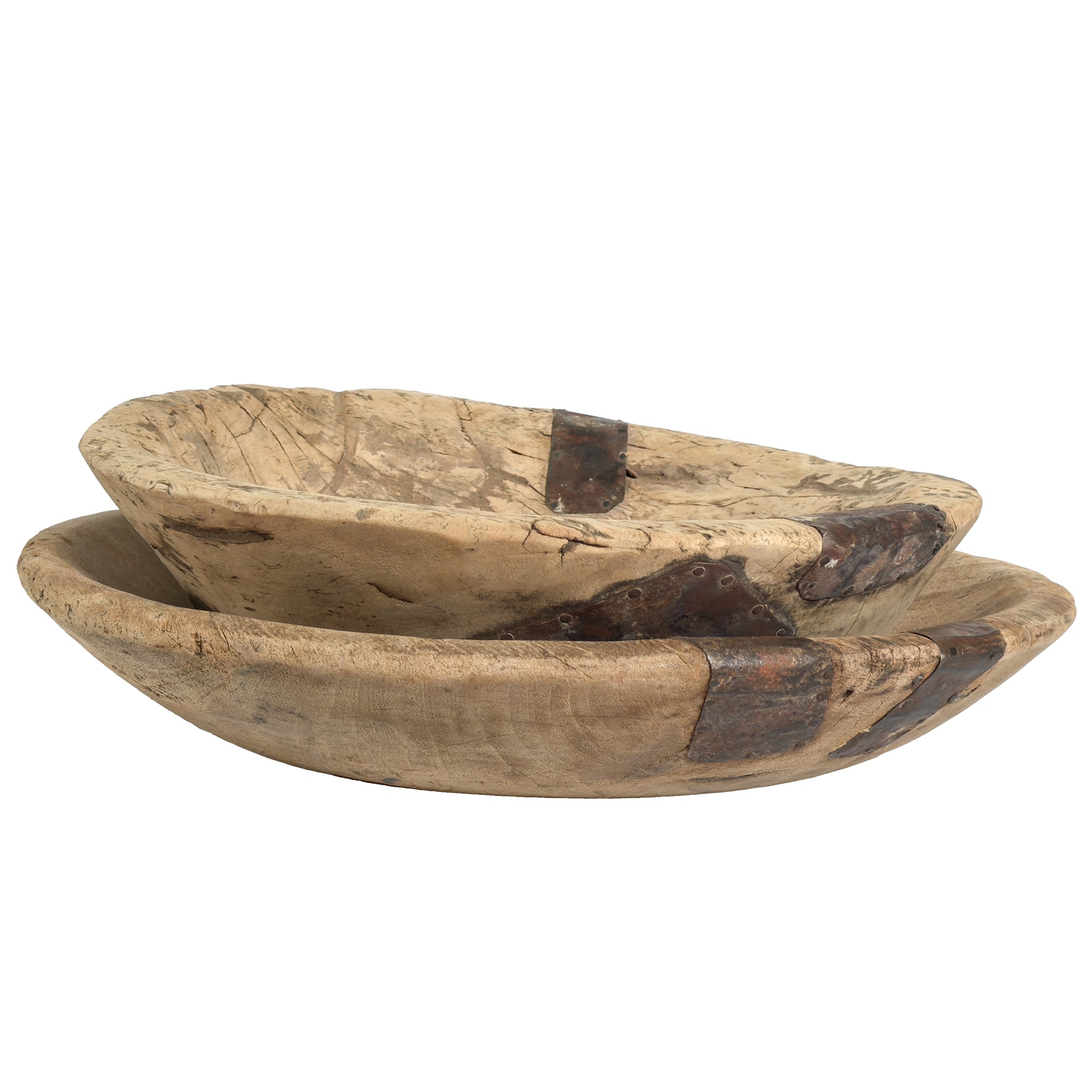 Original hand-carved wooden bowl – unique vintage bowl with patina