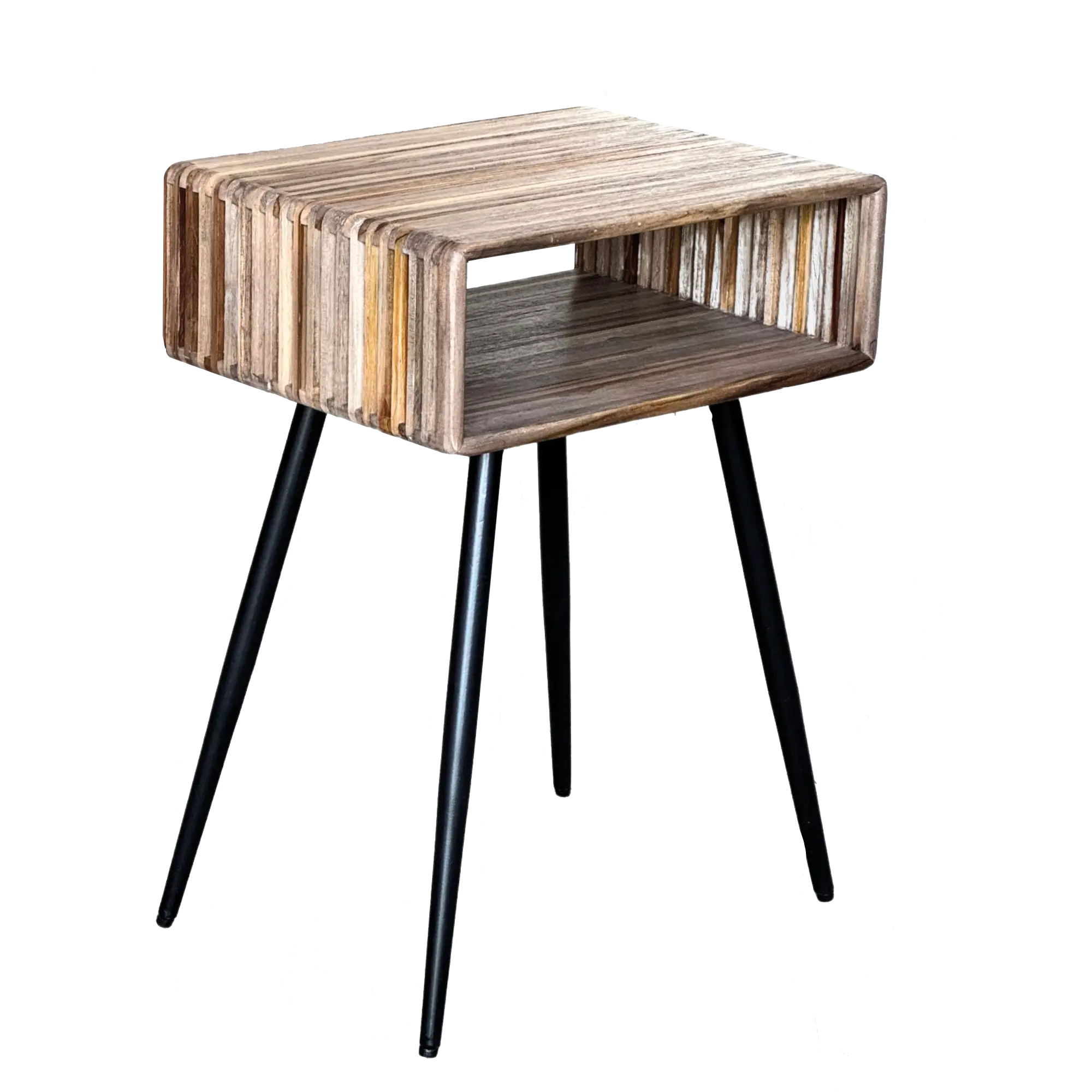 RECYCLED: Side el. Sengebord i Genanvendt Teaktræ