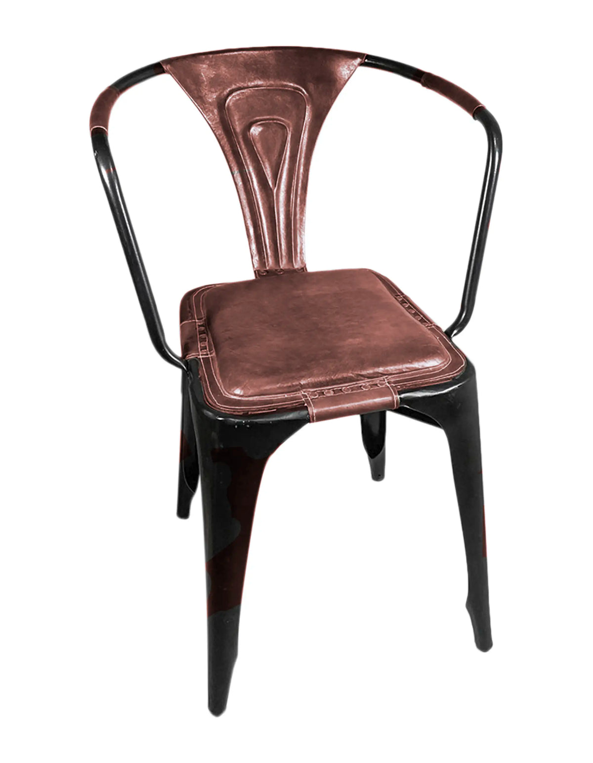IRON AND LEATHER CHAIR