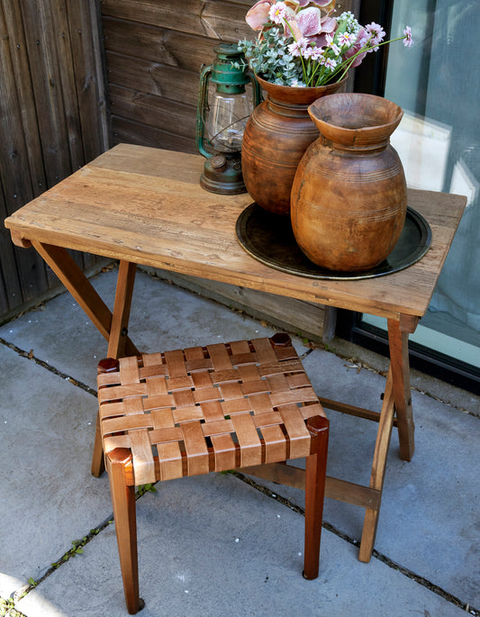 RECYCLED: TABLE IN RECYCLED WOOD - FOLDABLE