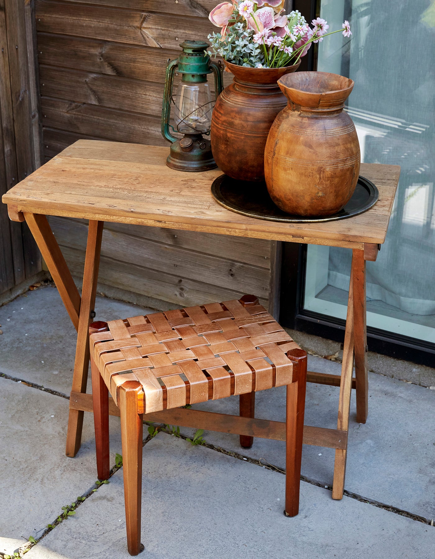 RECYCLED: TABLE IN RECYCLED WOOD - FOLDABLE