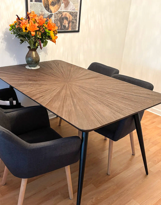 RECYCLED: UNIQUE DINING TABLE MADE OF RECYCLED TEAK WOOD