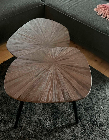 RECYCLED: Sæt af 2 Borde af Genanvendt Teaktræ