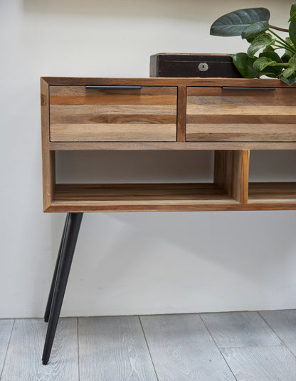 RECYCLED: Konsolbord med Skuffer af Genanvendt Teaktræ