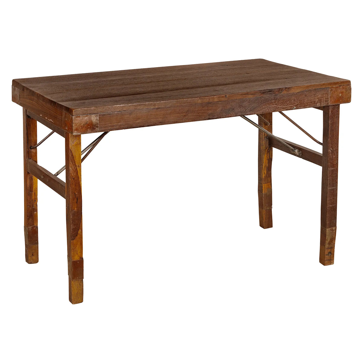 Originalt lille spisebord i træ med naturlig patina | Tidligere festbord fra Indien