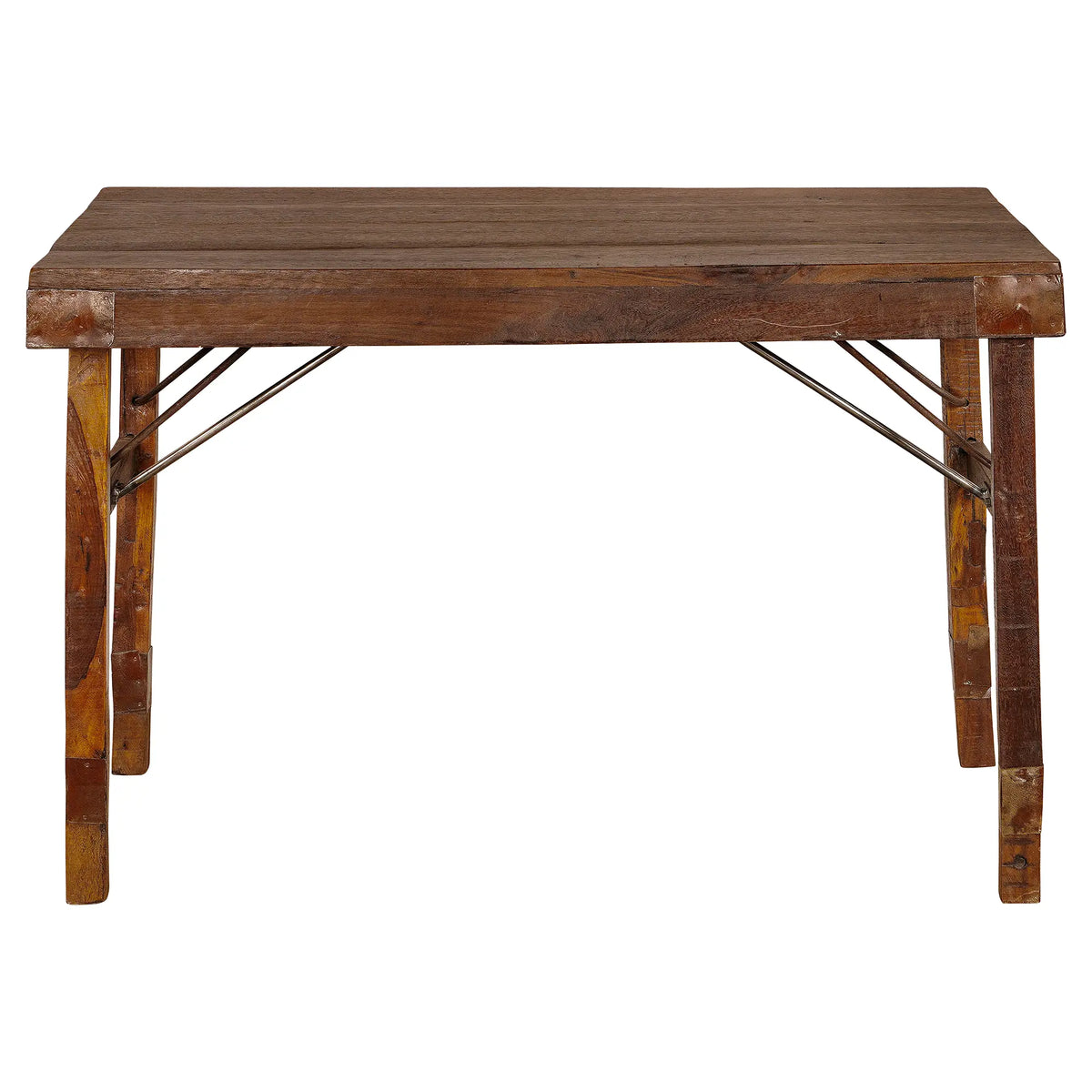 Originalt lille spisebord i træ med naturlig patina | Tidligere festbord fra Indien