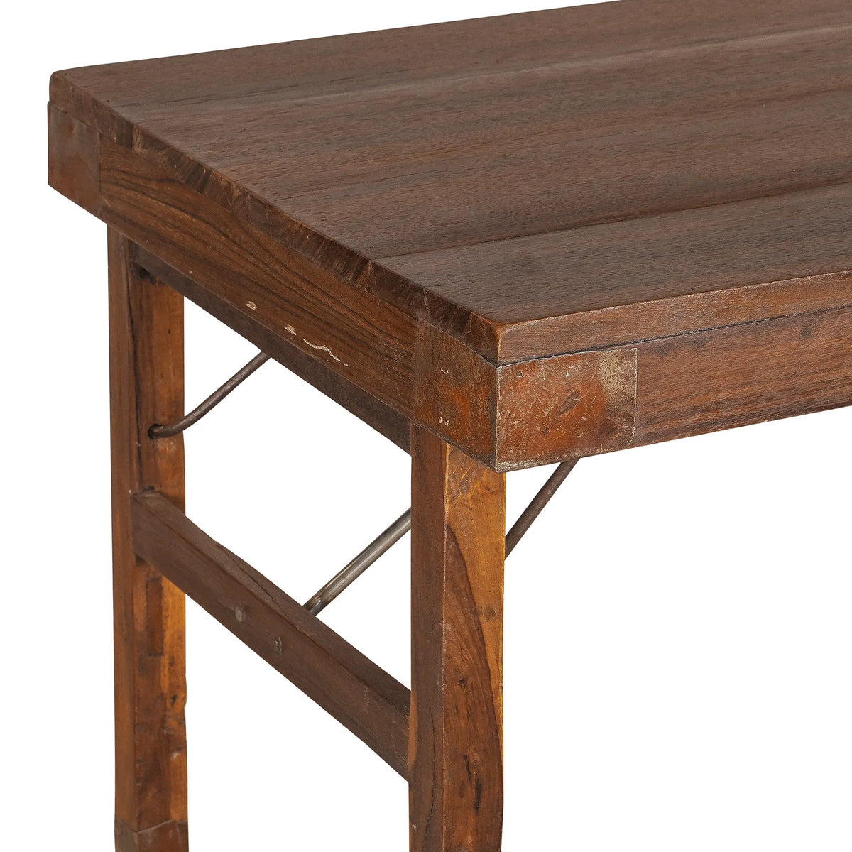 Originalt lille spisebord i træ med naturlig patina | Tidligere festbord fra Indien