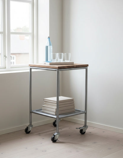 Industriel Trolley i Jern og Genbrugstræ