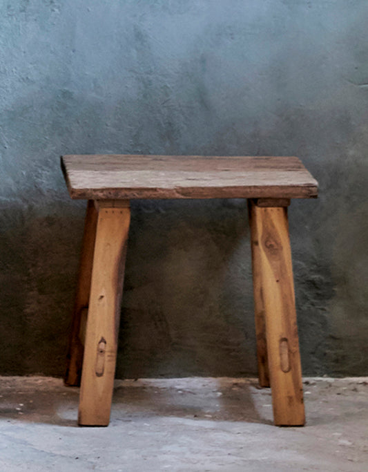 RECYCLED: RUSTIC STOOL MADE FROM RECYCLED WOOD