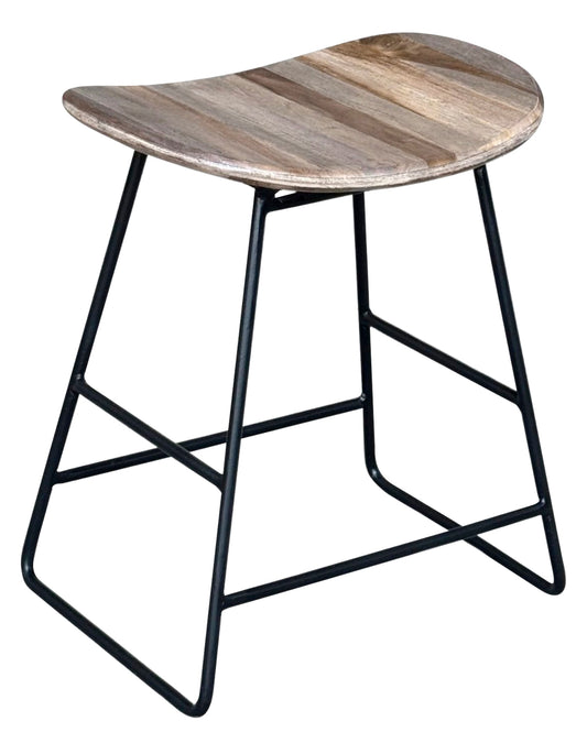 RECYCLED STOOL IN RECYCLED TEAK WOOD