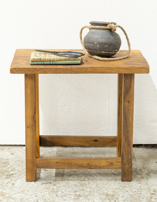 RECYCLED: RUSTIC STOOL MADE FROM RECYCLED WOOD