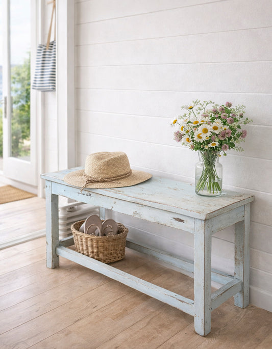 ORIGINAL: Træbænk - Fundet af Sjælsø, Blå