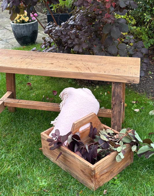 RECYCLED: WOODEN BENCH - Unique Design with Character 