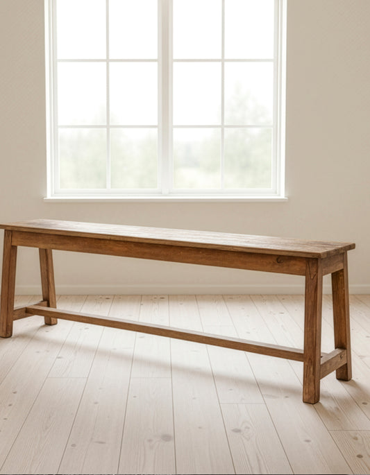 RECYCLED: Wooden Bench Crafted from Reclaimed Wood