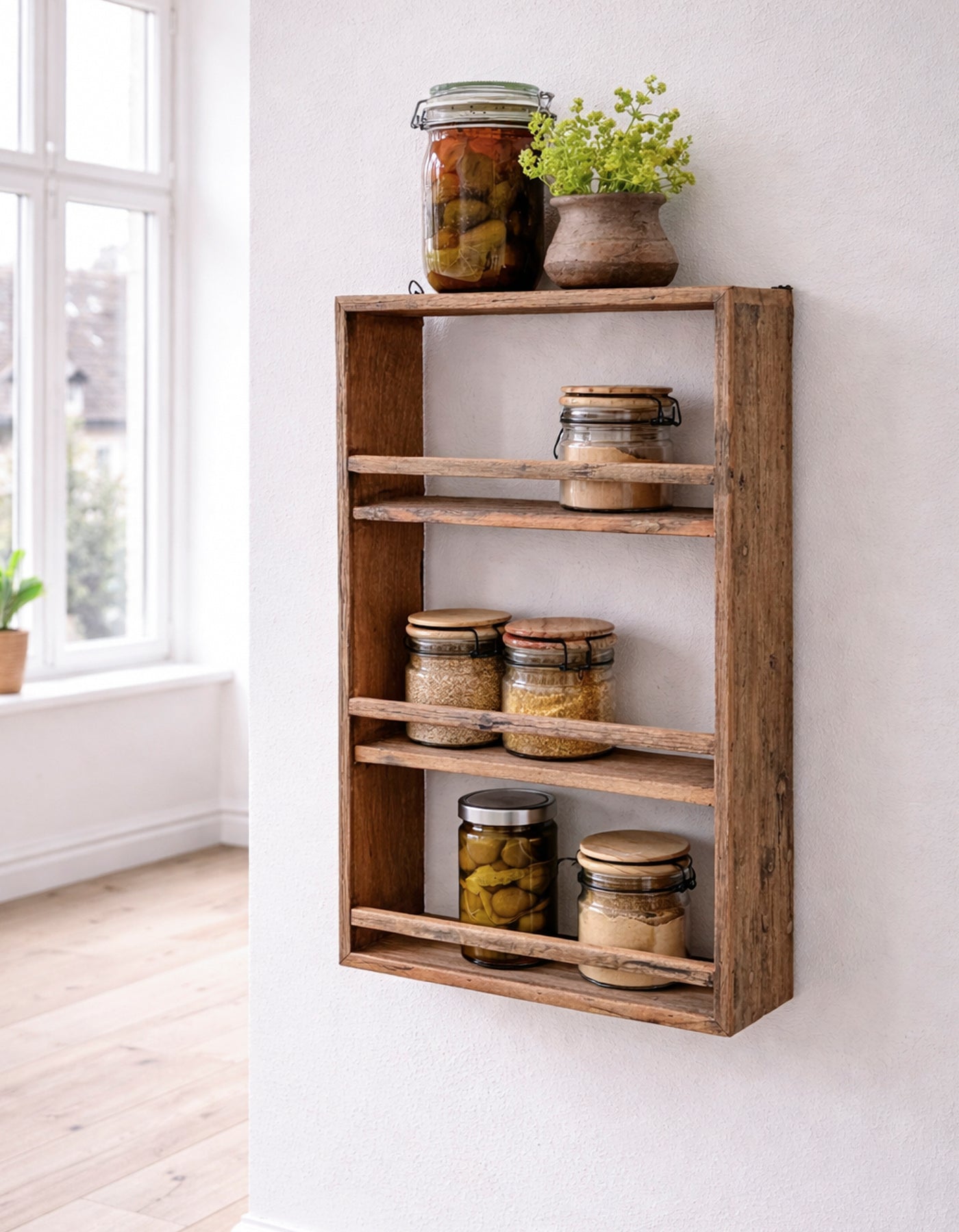 RECYCLED: Væghylde af Genbrugt Træ