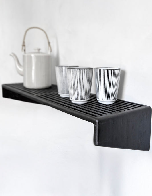 RECYCLED: ELEGANT SHELF IN RECYCLED TEAK WOOD