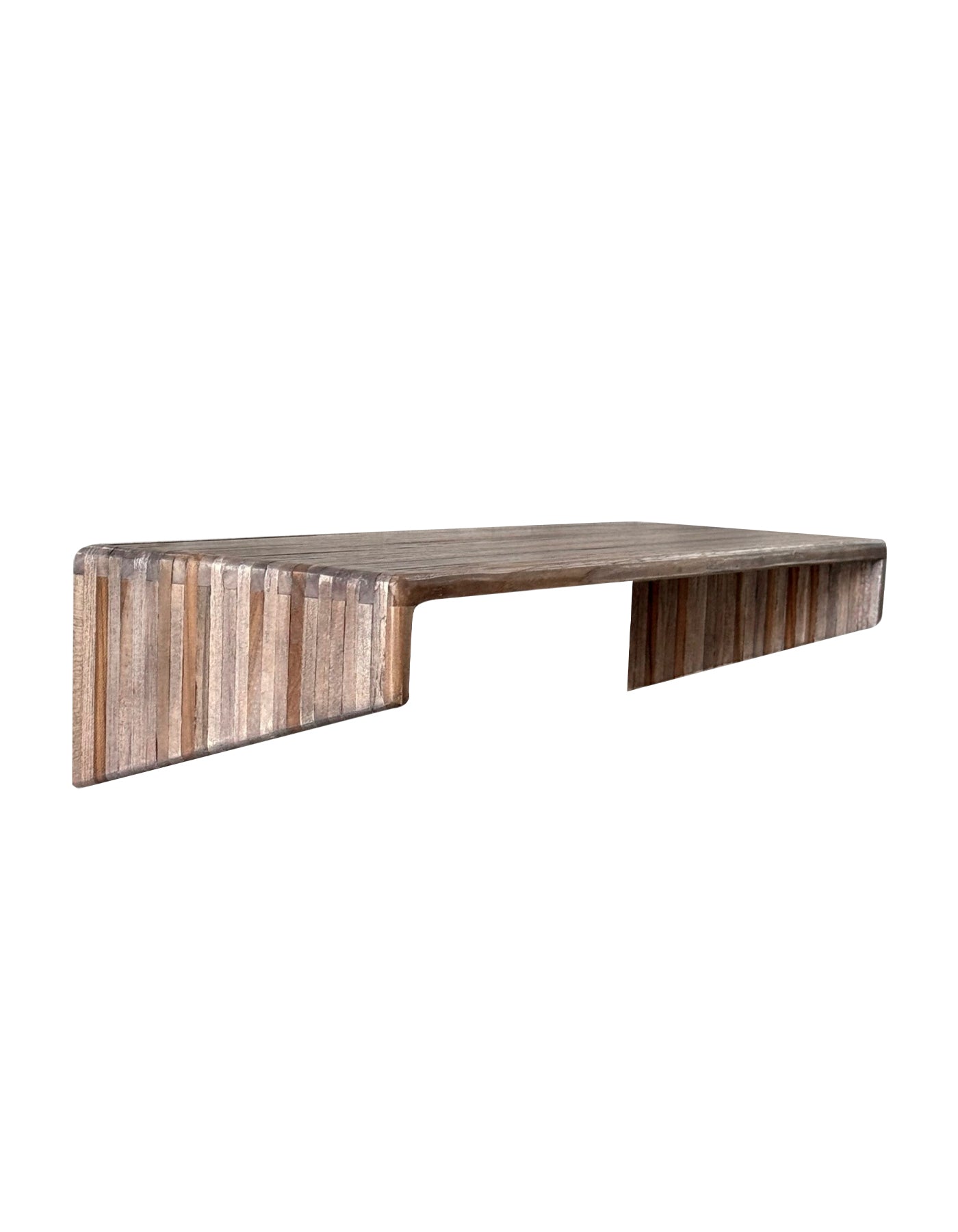RECYCLED: Elegant Shelf in Recycled Teak Wood