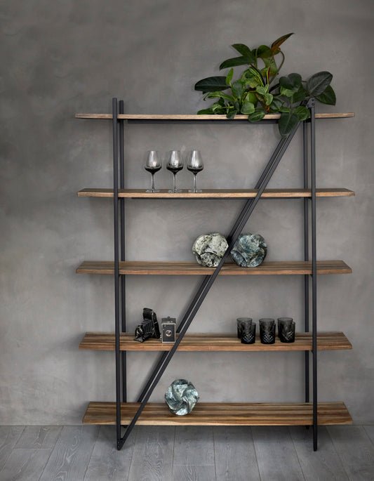 RECYCLED: SHELF MADE OF RECYCLED TEAK WOOD