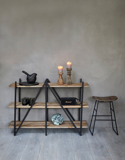 RECYCLED: SHELF MADE OF RECYCLED TEAK WOOD