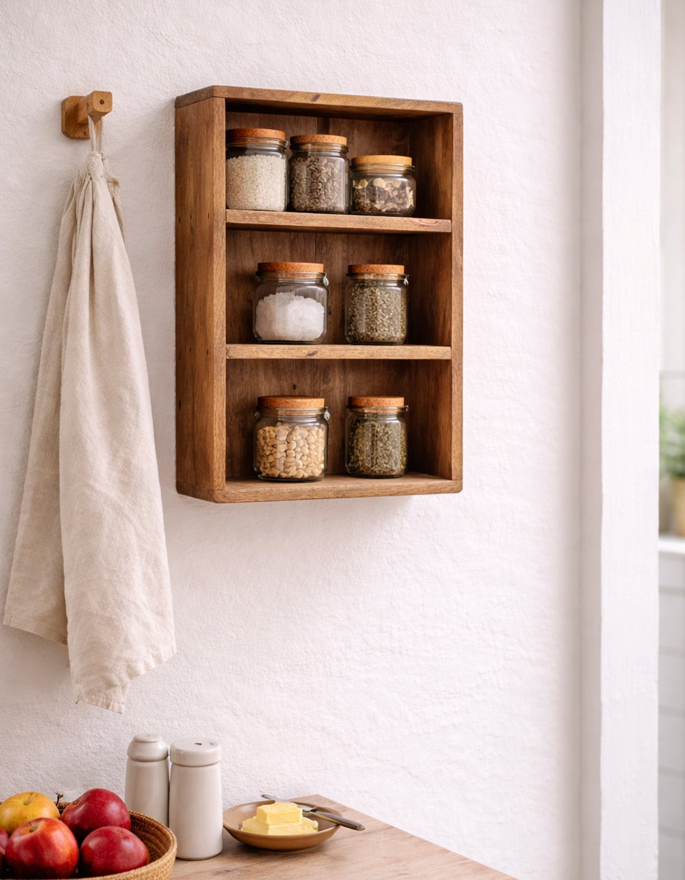 RECYCLED: Rustik Væghylde -Tidsløs Charme i Genbrugstræ