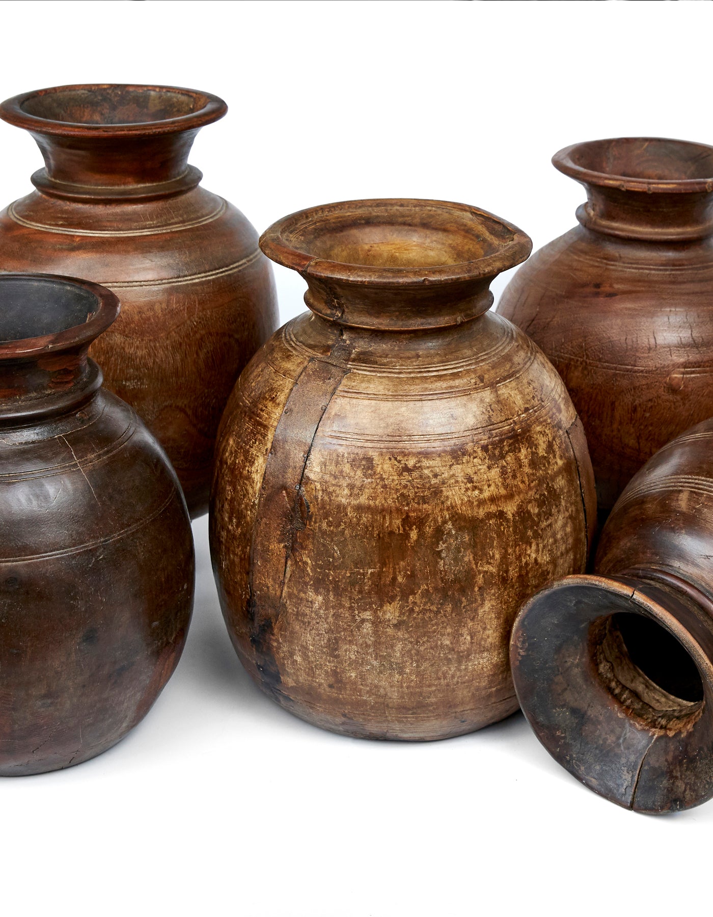 ORIGINAL LARGE WOODEN POT