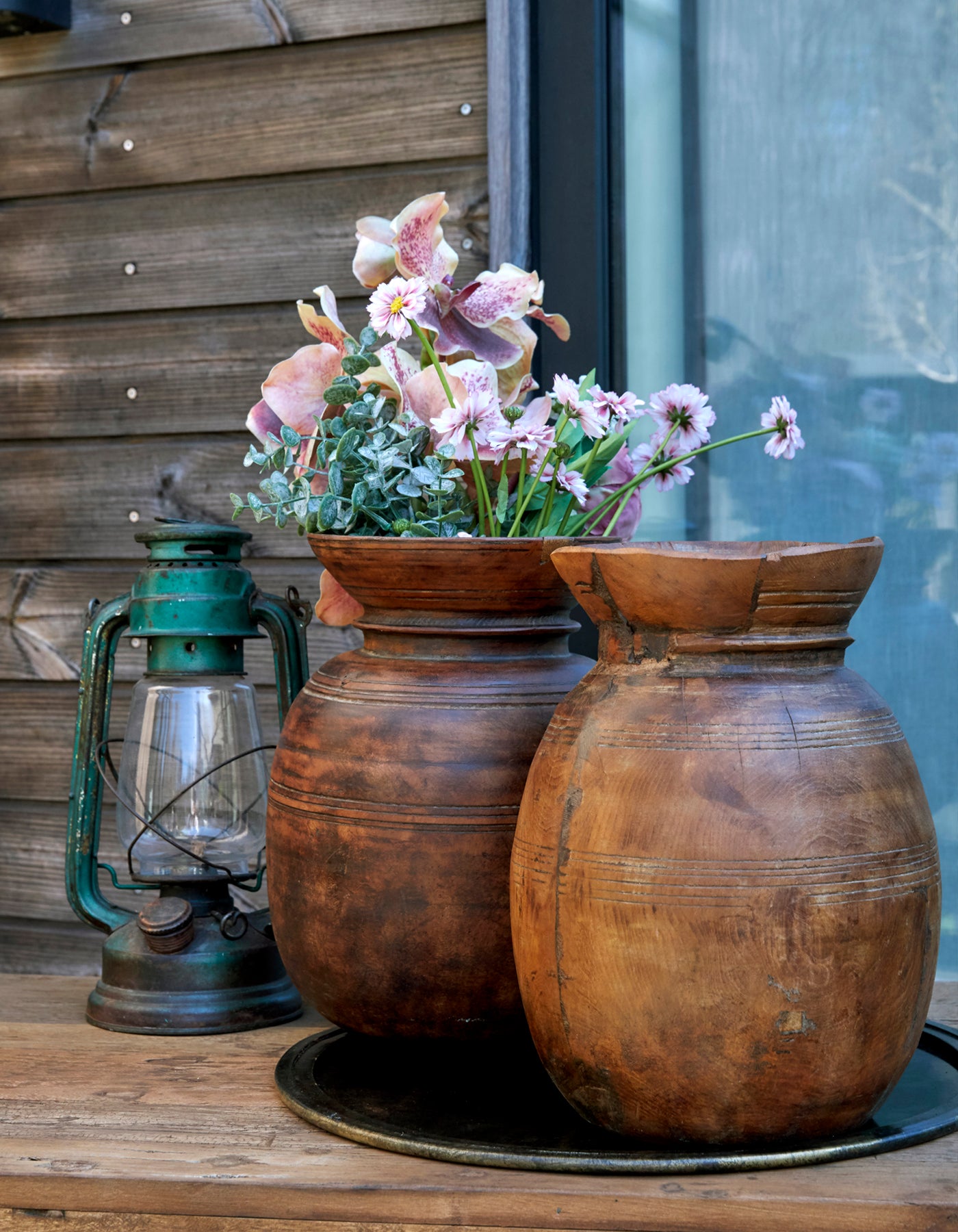 ORIGINAL LARGE WOODEN POT