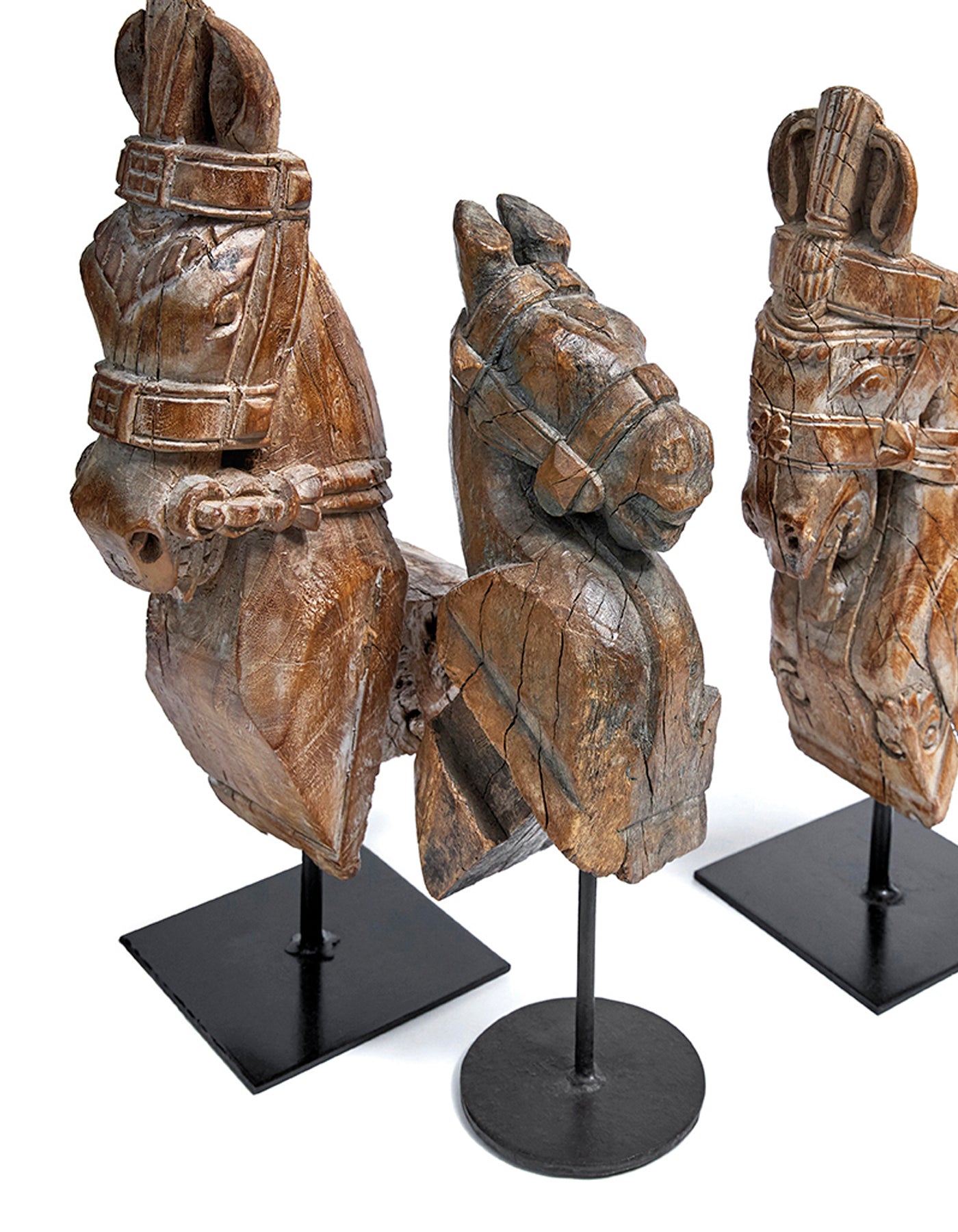 ORIGINAL OLD HORSES ON FOOT, A PAIR