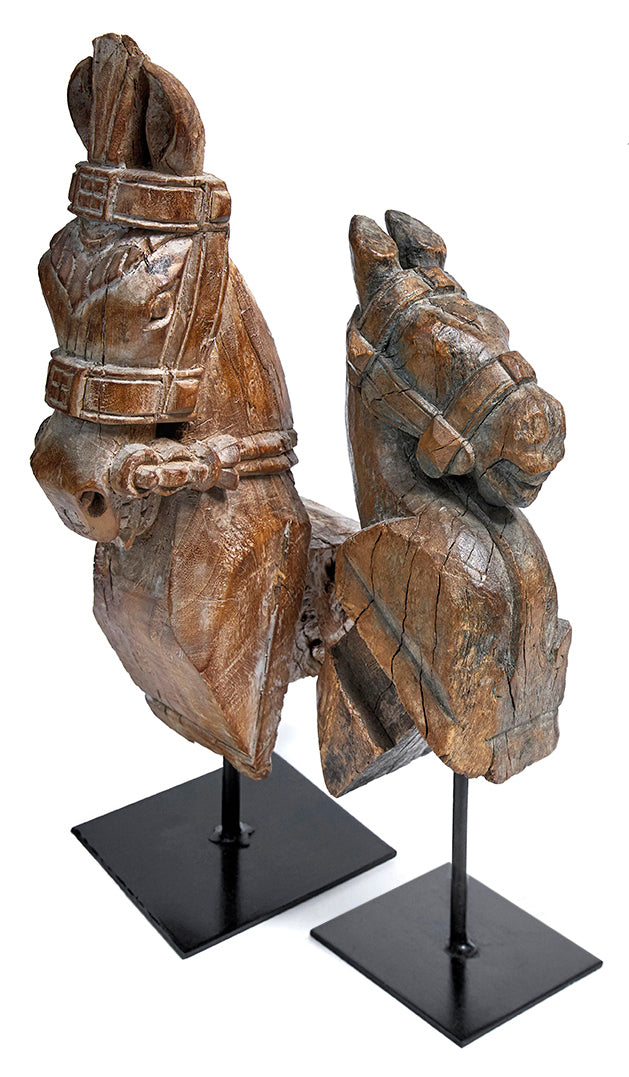 ORIGINAL OLD HORSES ON FOOT, A PAIR