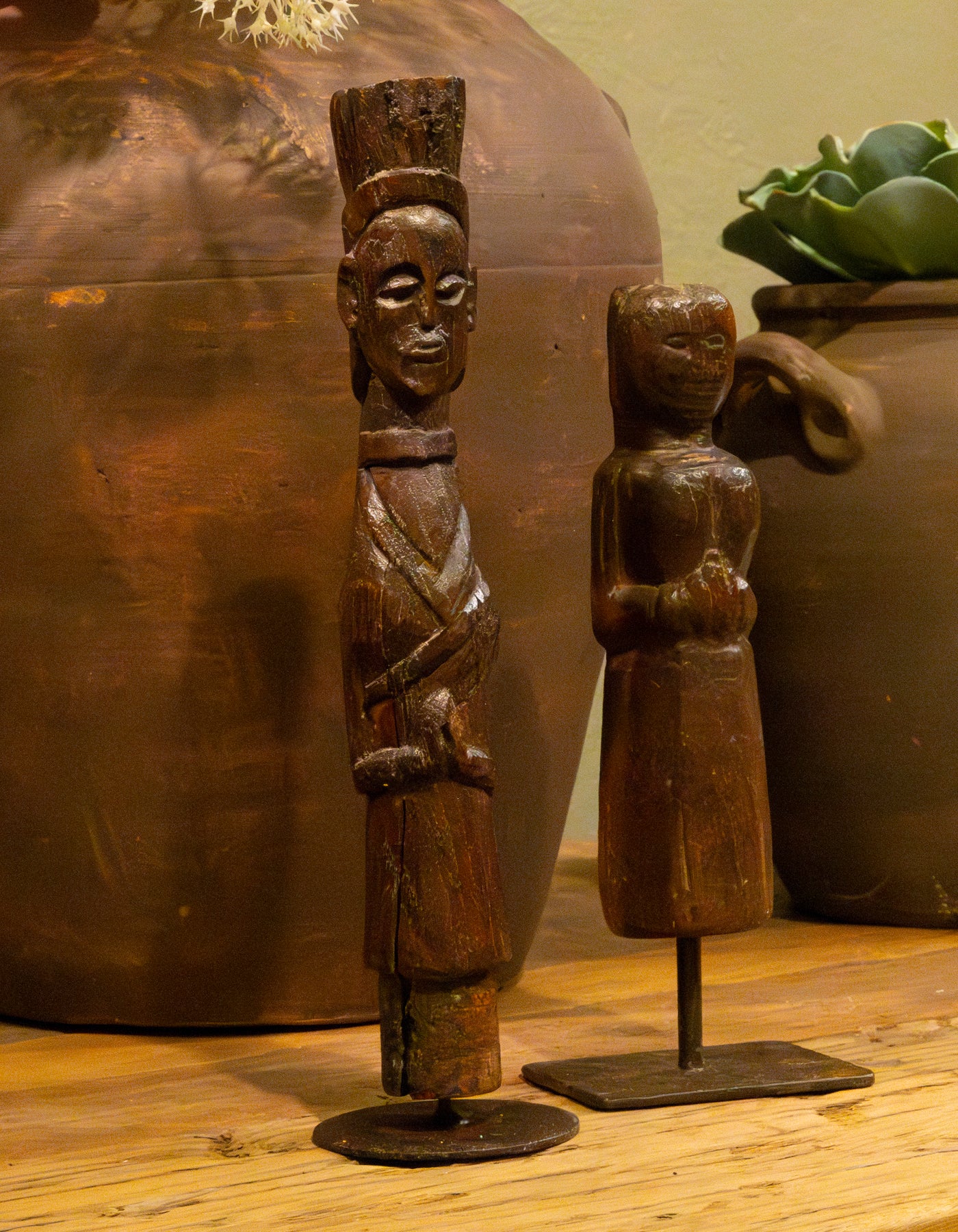 BEAUTIFUL HAND-CARVED WOODEN STATUES - FOUND ON OUR RECENT TRIP TO INDIA