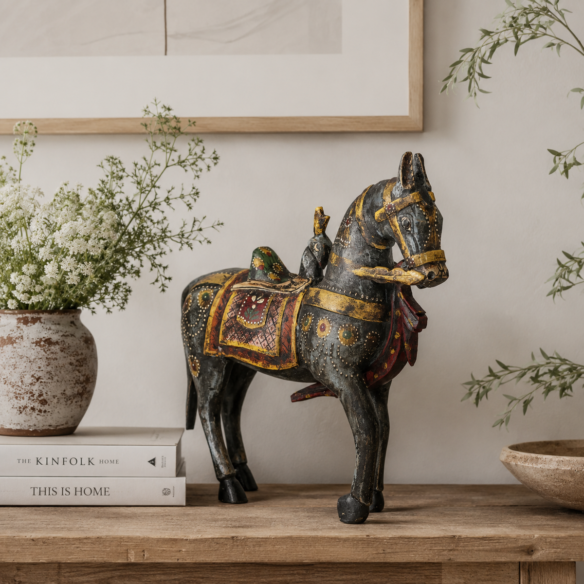 RECYCLED: Decorative Horse Crafted from Reclaimed Wood