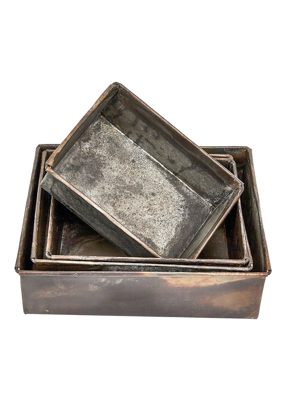 RECYCLED: Iron Trays - Set of 4 Pcs.
