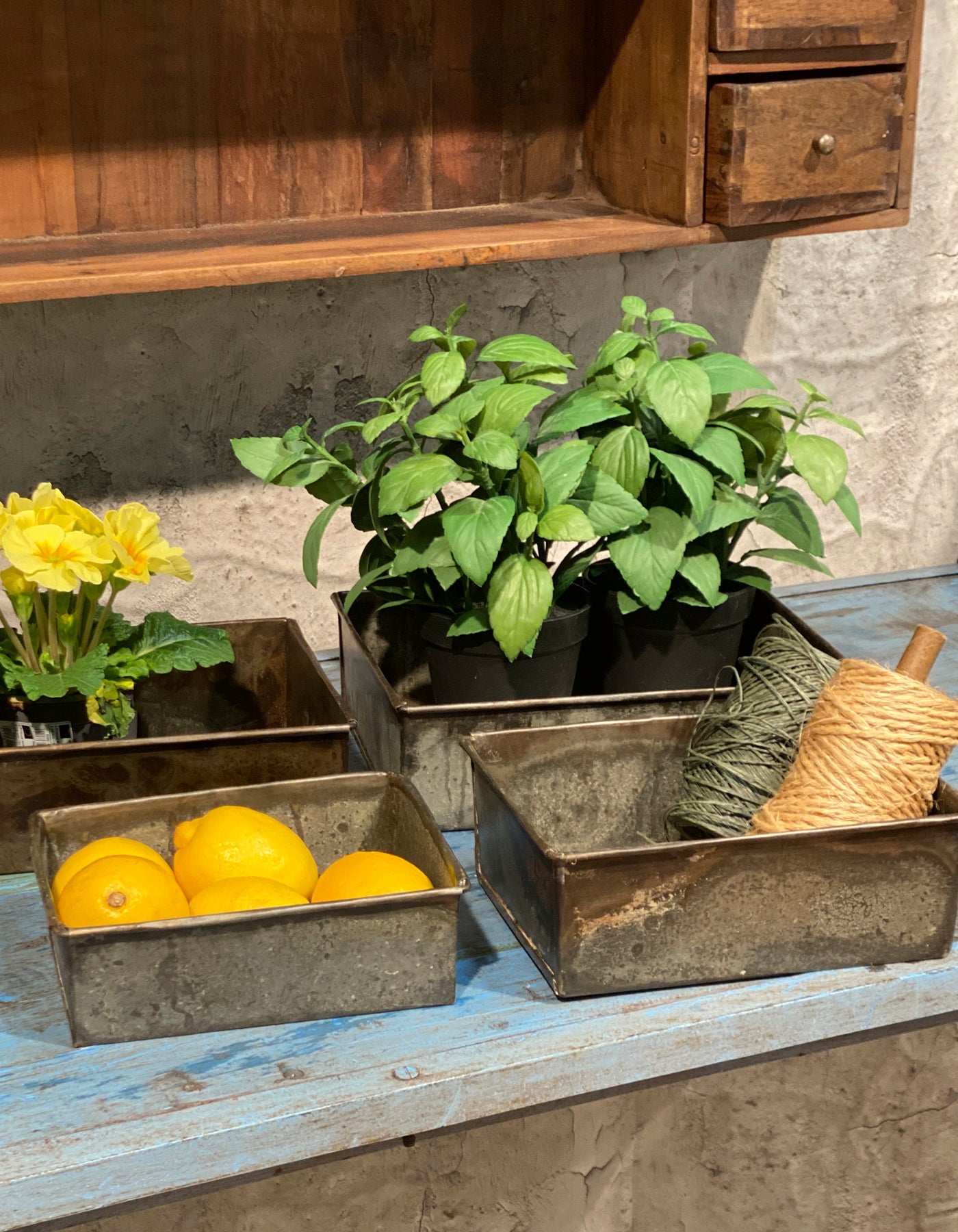 ORIGINAL IRON TRAYS - SET OF 4.