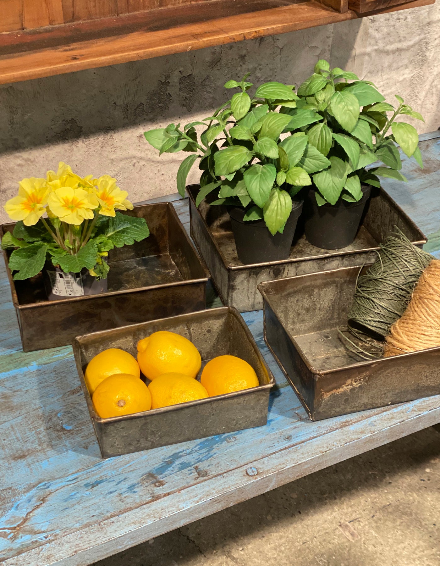 ORIGINAL IRON TRAYS - SET OF 4.