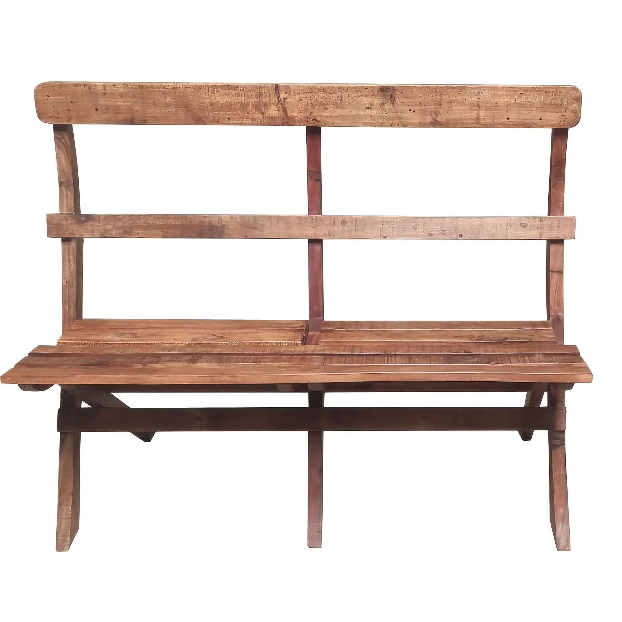 Foldbar træbænk i genbrugstræ med naturlig patina | Recycled Collection