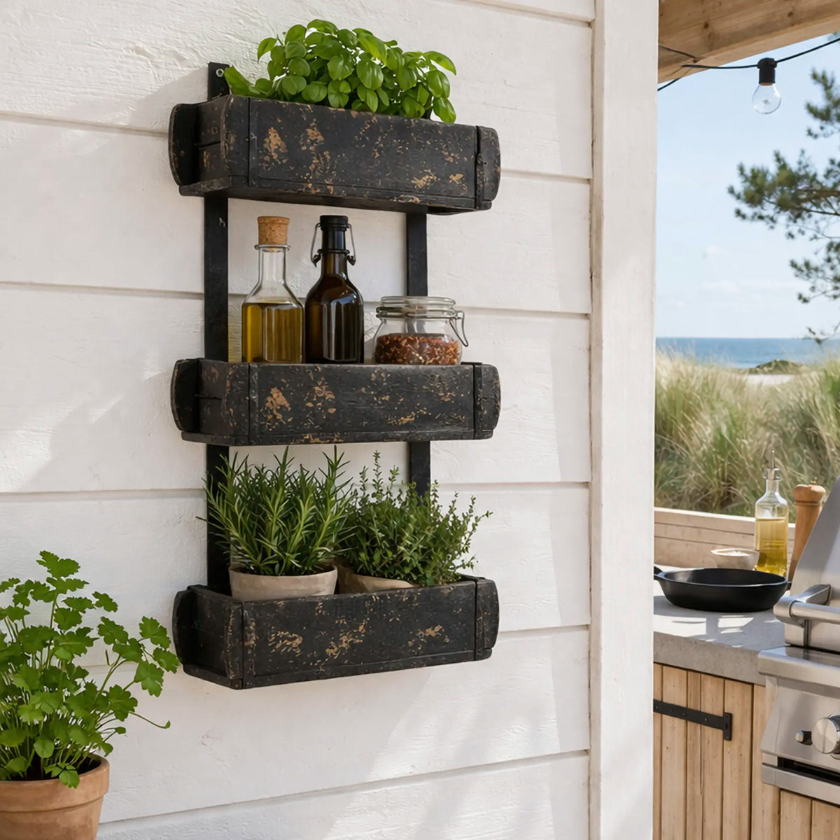 UPCYCLED: Wall Rack made of Original Brick Moulds