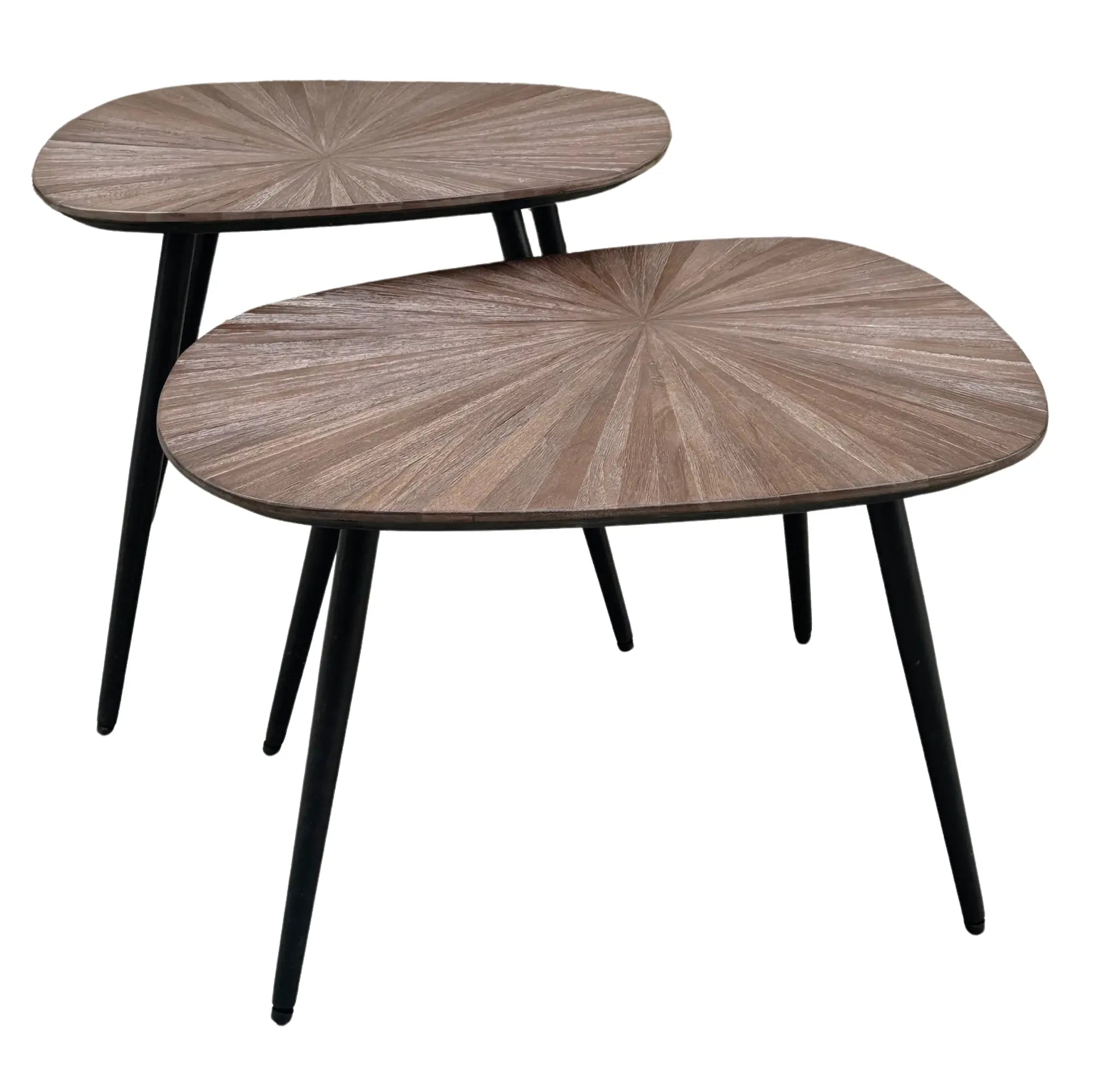 RECYCLED: Set of 2 Tables Made from Recycled Teak