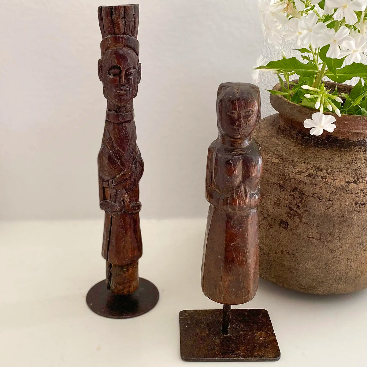 BEAUTIFUL HAND-CARVED WOOD STATUES