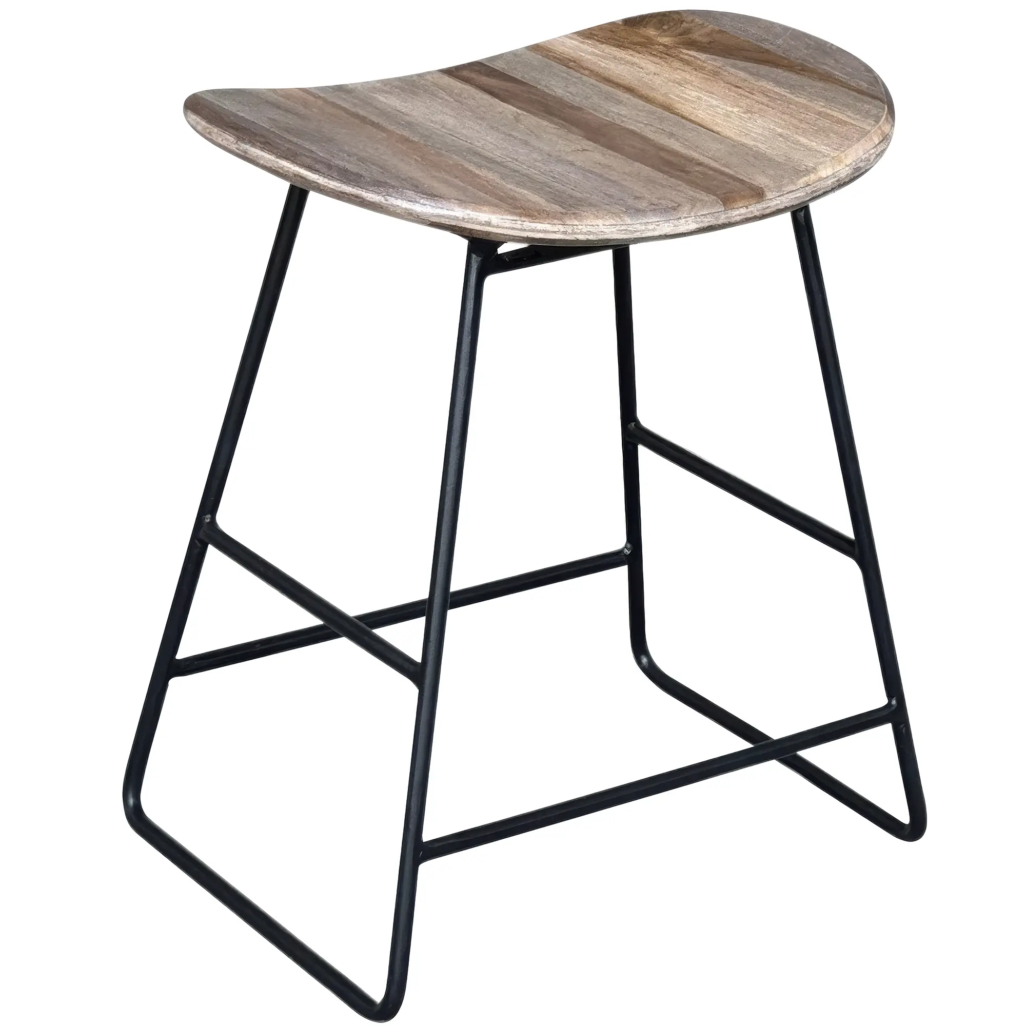 RECYCLED: Stool in Recycled Teak Wood