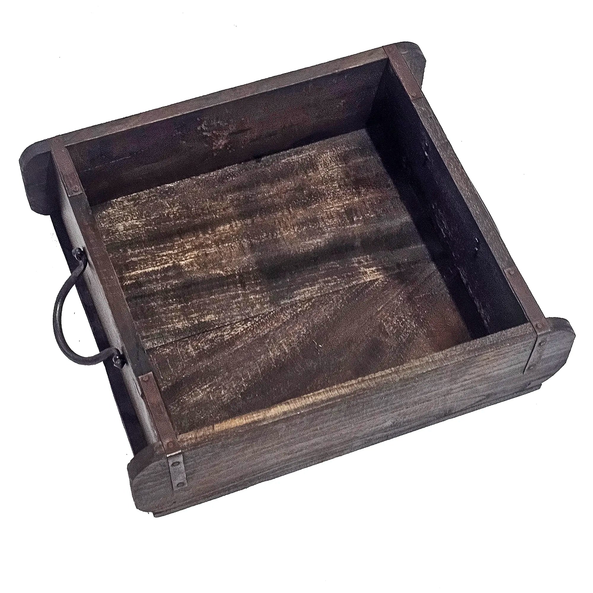 RECYCLED: Black Tray – Unique Tray in Reclaimed Wood with a Story
