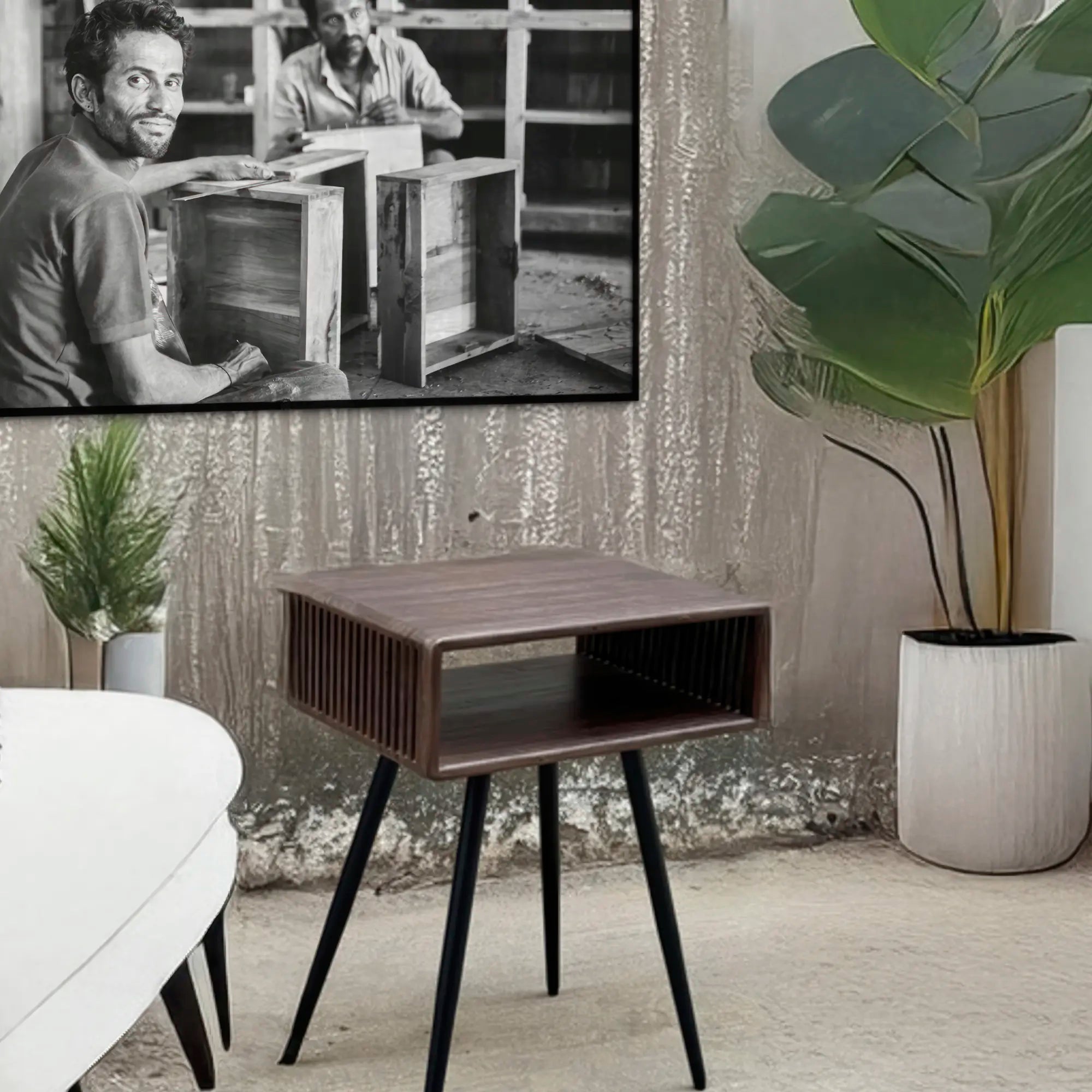 RECYCLED: Side el. Sengebod i Genanvendt Teaktræ