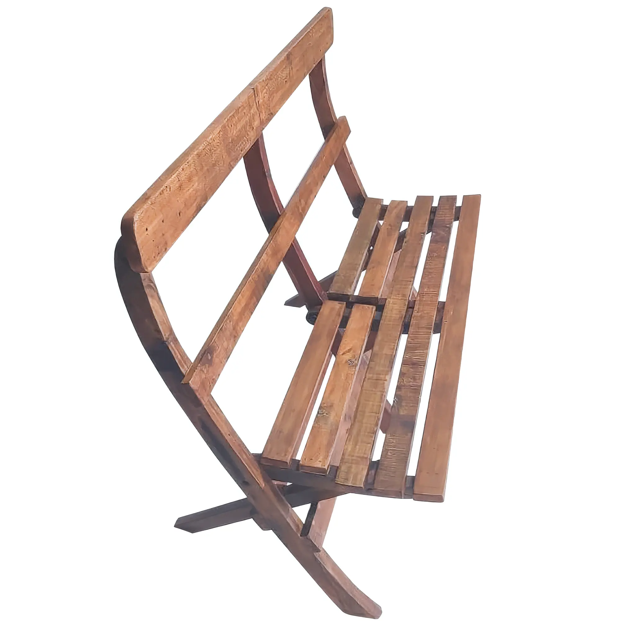 Foldbar træbænk i genbrugstræ med naturlig patina | Recycled Collection